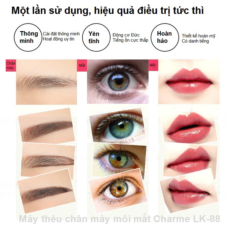 May theu chan may, xăm viền môi mắt, lăn kim cham soc da LK-88 - Y Khoa Kim Minh