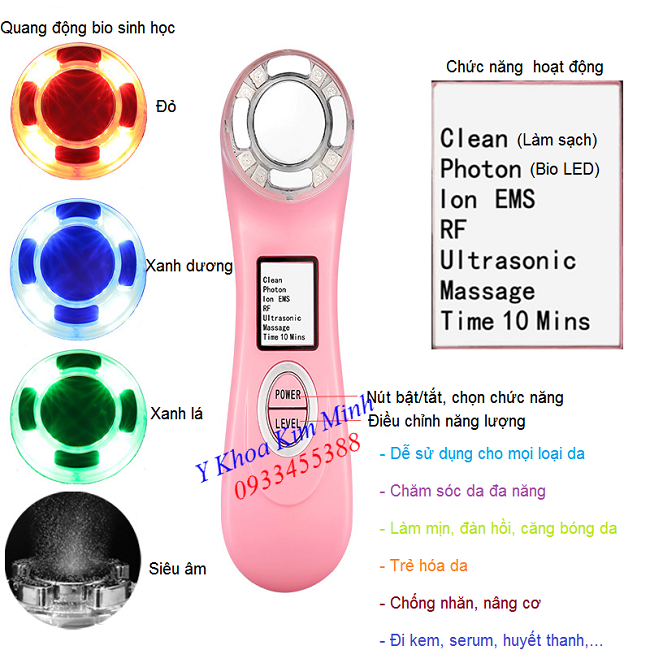 Công thức làm đẹp da bằng máy RF vô cực mini cầm tay KM-909 - Y Khoa Kim Minh 0933455388