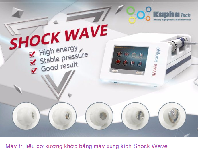 Sử dụng sóng xung kích shock wave chữa nhanh các cơn đau thần kinh, cơ xuong khớp - Y Khoa Kim Minh May dieu tri benh, may chua benh bang song xung kich Shock Wave - Y khoa Kim Minh