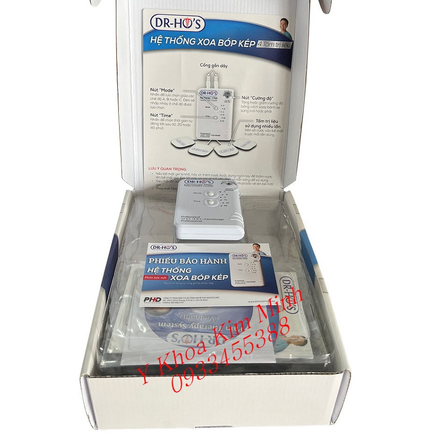 Máy xung điện massage trị liệu 4 miếng dán của Dr Ho