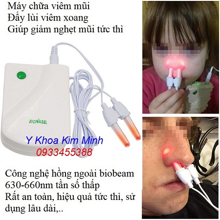 Máy trị viêm xoang bằng hồng ngoại Bionase bán ở Y Khoa Kim Minh