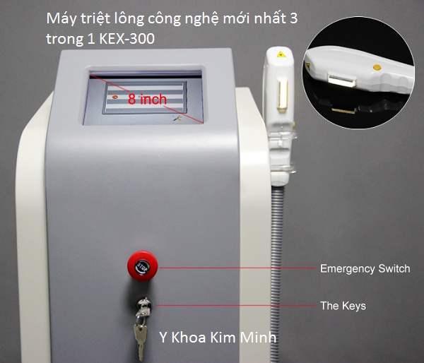 E-light KEX-300 nhập khẩu ph&acirc;n phối m&aacute;y triệt l&ocirc;ng IPL + RF lạnh