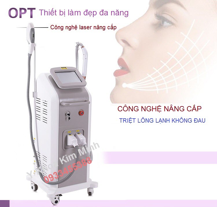 Máy triệt lông lạnh không đau KL-218 - Y Khoa Kim Minh May triet long the he moi KL-218 triet long khong dau - Y Khoa Kim Minh 0933455388