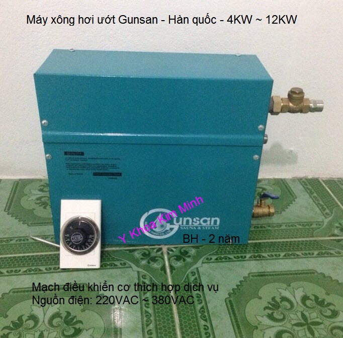 Thiết kế lắp đặt m&aacute;y x&ocirc;ng hơi ướt n&oacute;ng massage Gunsan H&agrave;n Quốc Y Khoa Kim Minh
