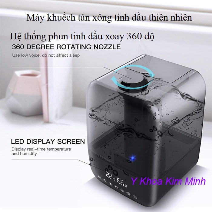 Máy xông tinh dầu phòng cao cấp 3 chức năng bán tại Y Khoa Kim Minh