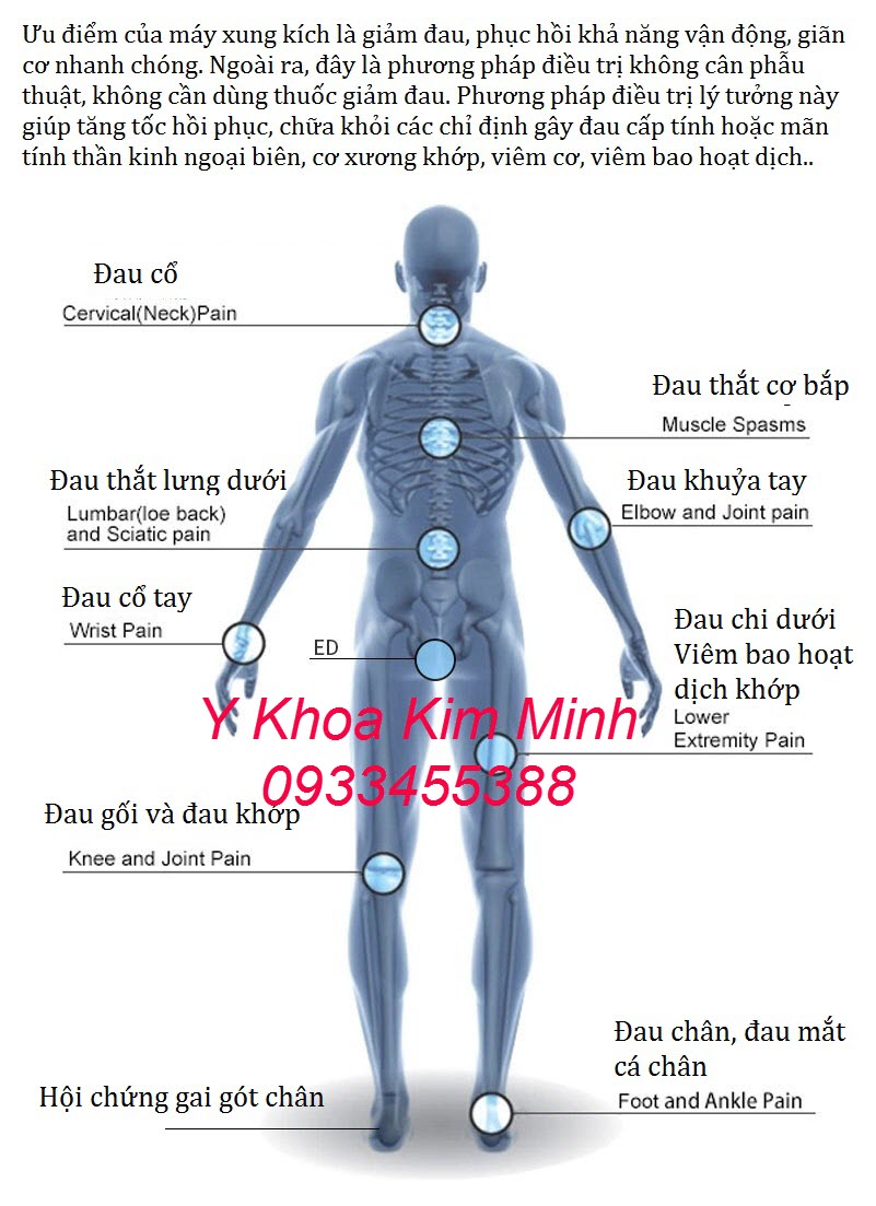 Máy xung kích T-800 điều trị thần kinh ngoại biên, viêm cơ xương khớp mạn tính