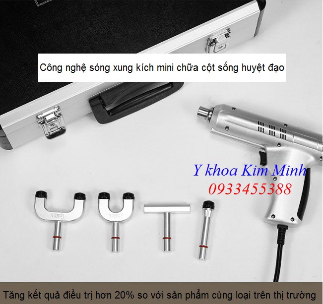 May xung kich tri lieu mini Ginha 700N gồm 4 đầu điều trị thay thế - Y khoa Kim Minh 0933455388