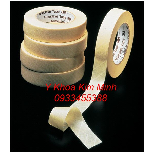 Băng kéo 3M Tape Autoclave, băng kéo dáng túi hấp tiệt trùng dụng cụ y tế