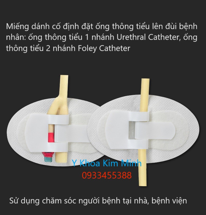 Miếng dán đặt cố định ống thông tiểu 1 nhánh,  Foley 2 nhánh bán ở Tp.HCM