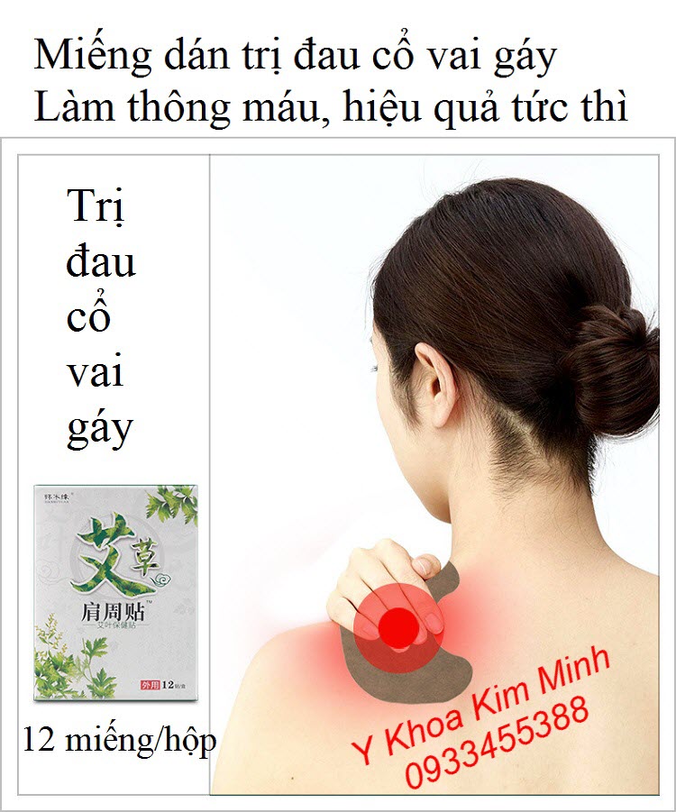 Miếng dán trị đau cổ vai gái, giảm hội chứng tê tay, đau nữa đầu - Y khoa Kim Minh