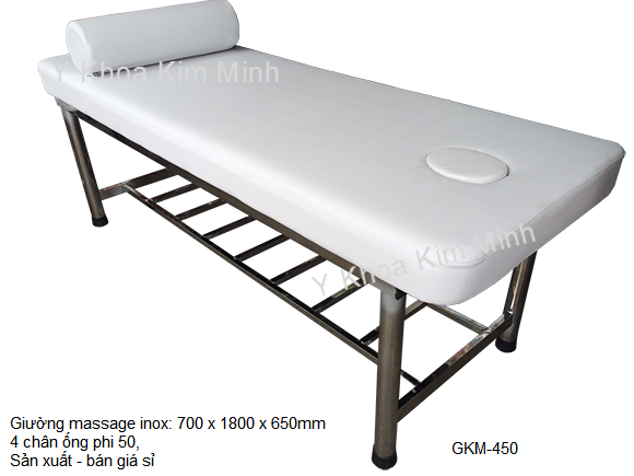 Giuong massage inox một mảnh Y Khoa Kim Minh