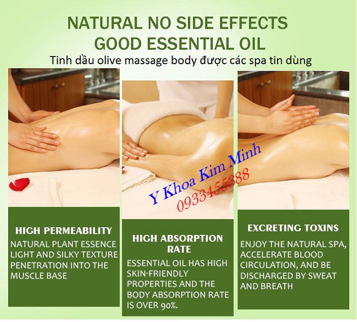 Tinh dầu massage body, tinh dầu o liu mua ở đâu tại Tp Hồ Chí Minh - Y khoa Kim Minh