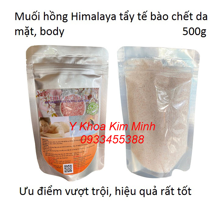 Muối hồng Himalaya dạng mịn tẩy tế bào da chết dùng cho spa