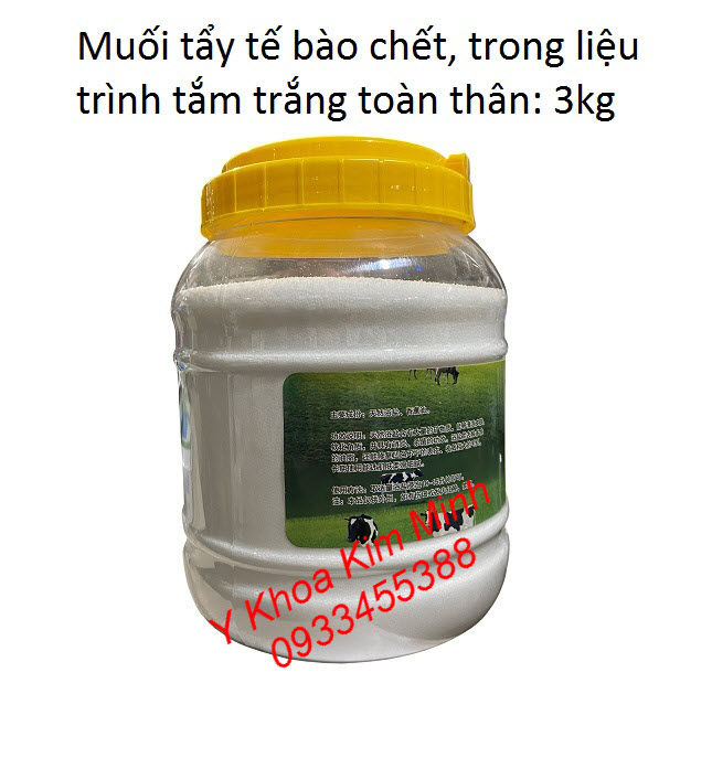 Muối tẩy tế bào da chết dùng trong liệu trình tắm trắng tại spa, thẩm mỹ viện