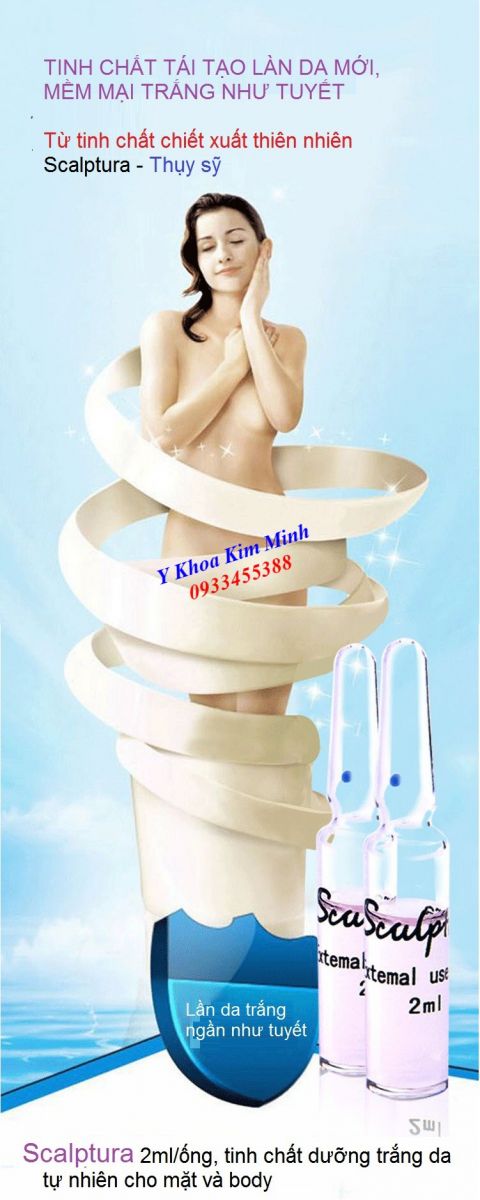 Mỹ phẩm dưỡng trắng da toàn thân,trắng sáng như tuyết Scalptura nhập khẩu - Y khoa Kim Minh 0933455388