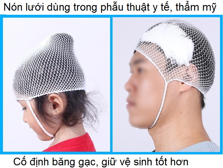 Nón lưới y tế dùng cho người bệnh dùng sau phẫu thuật y tế, thẩm mỹ