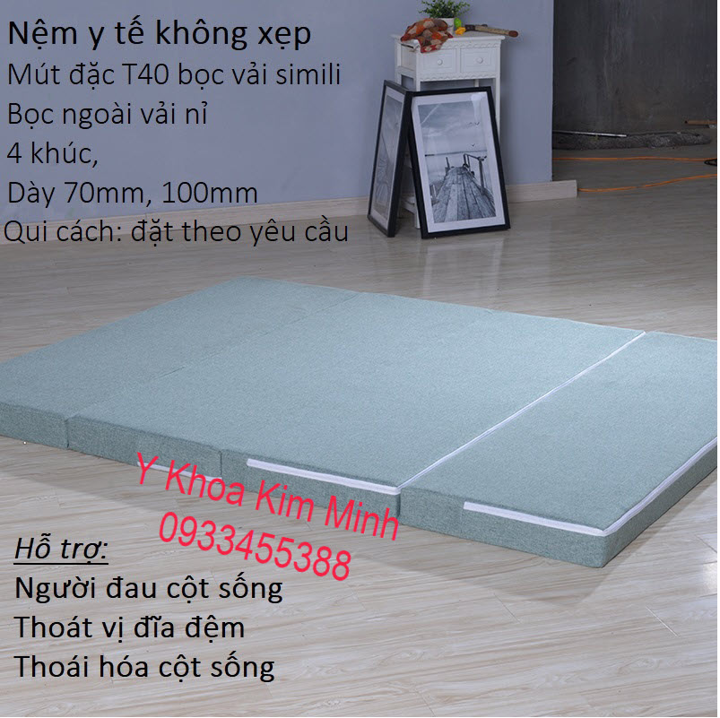 Nệm nằm không xẹp cho người bị thoát vị đĩa đệm, thoái hóa cột sống sử dụng