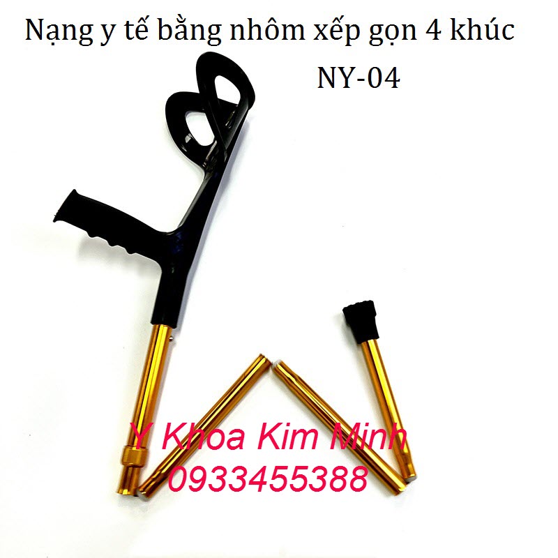 Nạng nhôm y tế bằng nhôm 4 khúc NY-04 bán tại Tp.HCM