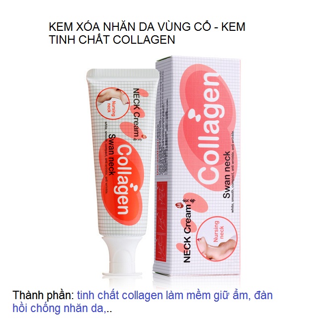 Neck Collagen Cream Treatment, tinh chất collagen dạng kem trị nhăn da vùng cổ - Y Khoa Kim Minh 0933455388