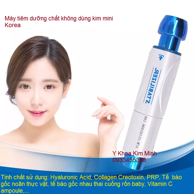 May tiem duong chat khong dung kim mini Han Quoc Needle Free Injection Korea Handle Y Khoa Kim Minh