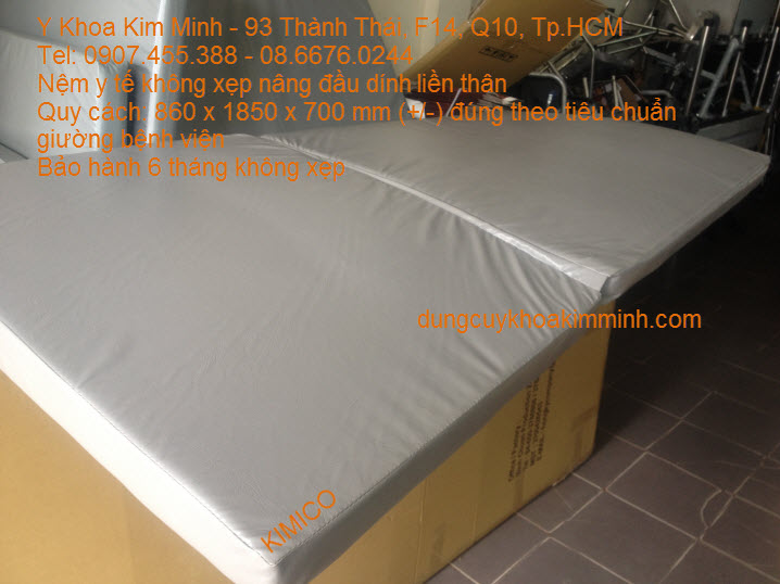Nệm giường y tế n&acirc;ng đầu, 1 tay quay, 2 tay quay Y Khoa Kim Minh