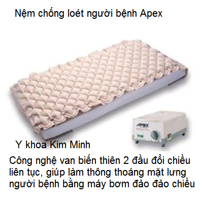 Nệm nằm chống loét lưng Apex Excel 2000 Tây Ban Nha - Y Khoa Kim Minh Nệm nằm chống loét lưng người bệnh nằm liệt Apex Excel 2000 Tây Ban Nha - Y khoa Kim Minh