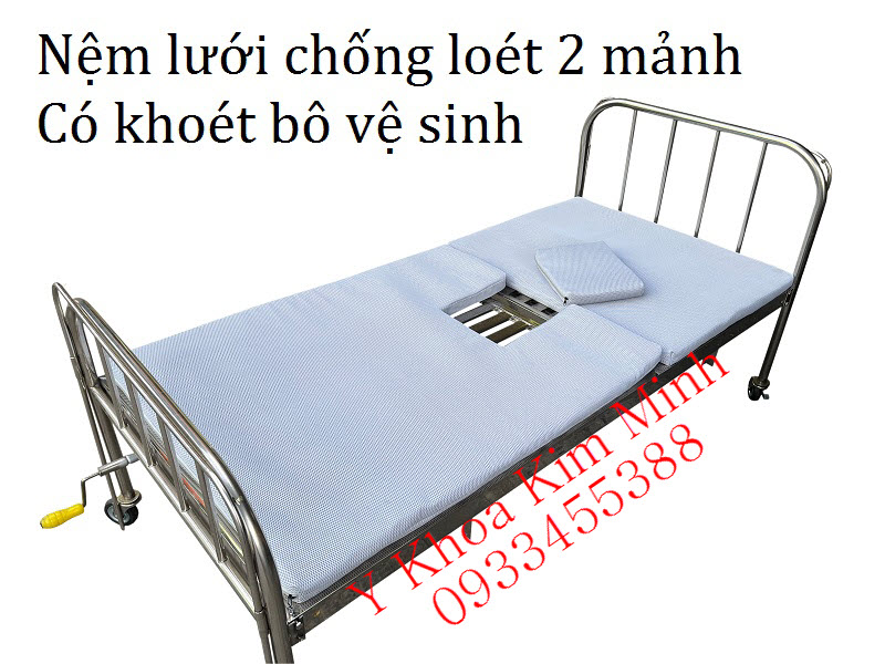 Nệm lưới 2 mảnh có khoét bô vệ sinh