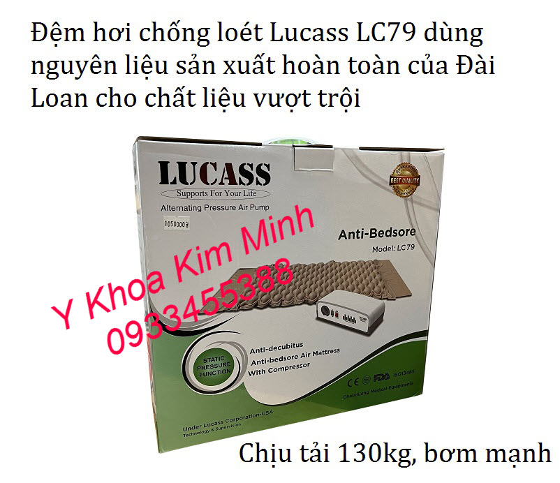 Nệm bơm hơi chống lở loét cho người bệnh nằm Lucass LC79