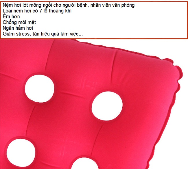 Nệm hơi để ghế lót mông giảm thâm nám mỏi mệt cho nhân viên văn phòng - Y khoa Kim Minh