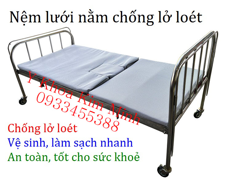 Nệm lưới nằm chống lở loét lưng mông người bệnh dùng tại nhà