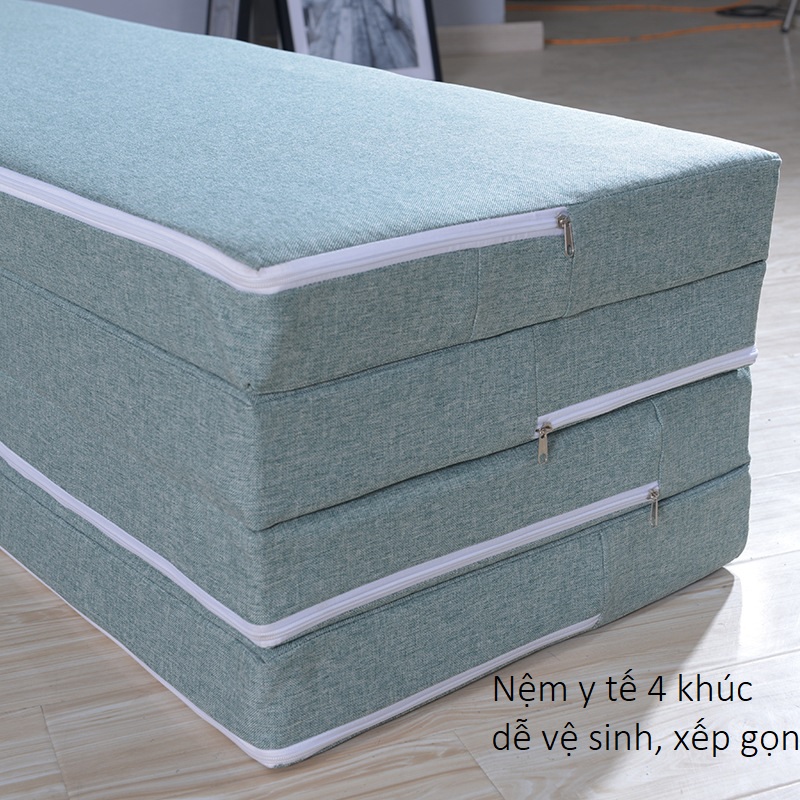 Nệm y tế không xẹp 4 khúc dễ vệ sinh