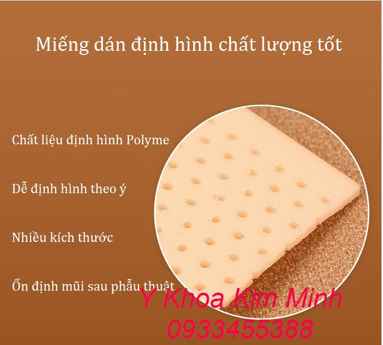 Nẹp mũi polyme được bác sĩ phẩu thuật thẩm mỹ sử dụng sau phẫu thuật mũi