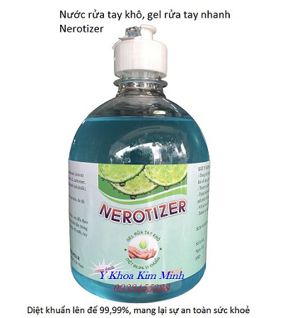 Gel rửa tay diệt khuẩn Mekophar Nerotizer 500ml - Y Khoa Kim Minh Gel rửa tay khô diệt khuẩn Mekopha Nerotizer 500ml - Y Khoa Kim Minh