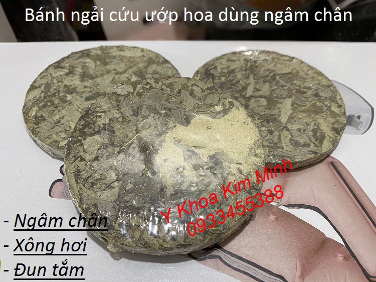 Bánh ngải cứu ướp hoa dùng ngâm chân cho chị em phụ nữ sau khi sinh