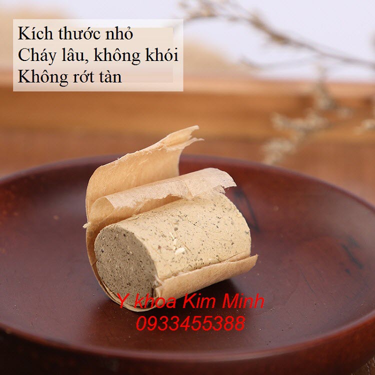 Loại nhang ngải cứu cây nhỏ, đốt có mùi thơm, không khói, không tàn rớt - Y khoa Kim Minh Ngải cứu cây nhỏ dùng đốt xông chữa bệnh đau cơ xương khớp thần kinh toạ - Y Khoa Kim Minh