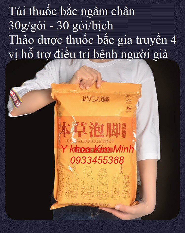 Thuốc bắc ngâm chân với bồn gỗ gồm 4 vị gia truyền - Y Khoa Kim Minh