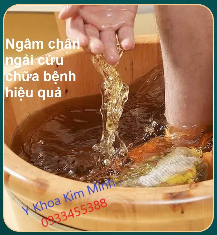 Bồn ngâm chân ngải cứu bánh chữa bệnh hiệu quả