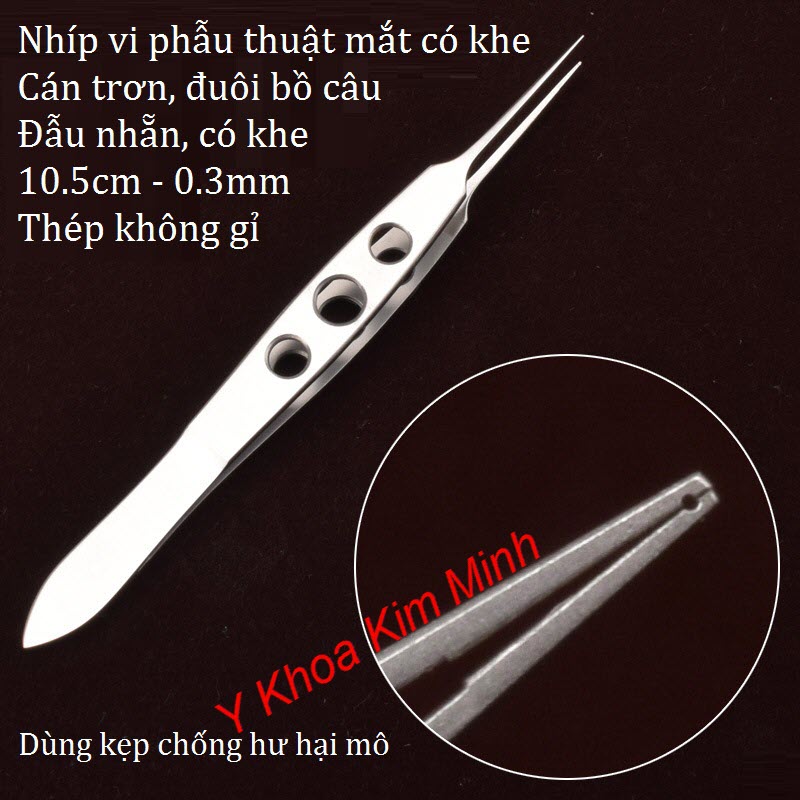 Nhíp kẹp vi phẫu thuật không gây hại mô 10.5cm