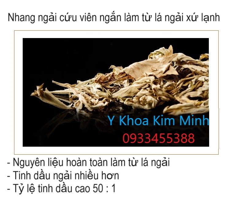 Nhang ngải cứu viên ngắn làm từ lái ngải chứa nhiều tinh dầu hơn