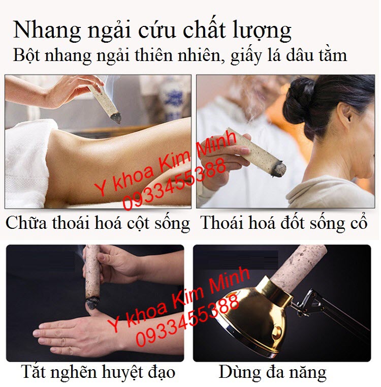 Chữa thoái hoá cột sống, thoát vị đĩa điệm bằng nhang ngải cứu - Y khoa Kim Minh