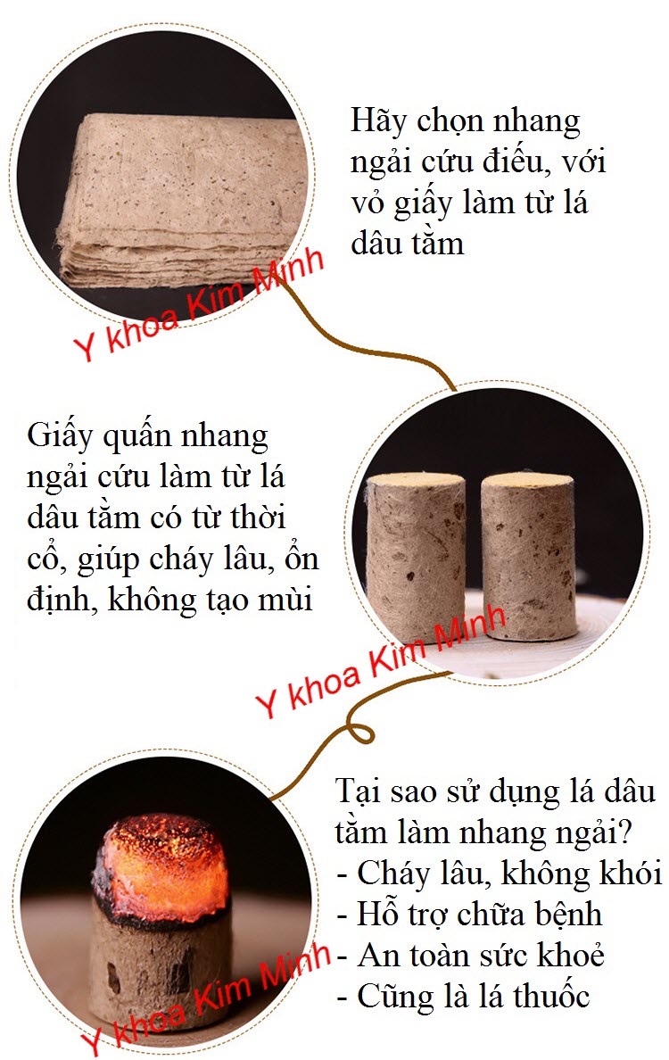 Công dụng chữa bệnh của nhang ngải với vỏ giấy làm từ lá dâu tằm có lợi cho sức khoẻ - Y khoa Kim Minh Công dụng của nhang ngải cứu chữa bệnh thần kinh toạ, cột sống - Y khoa Kim Minh