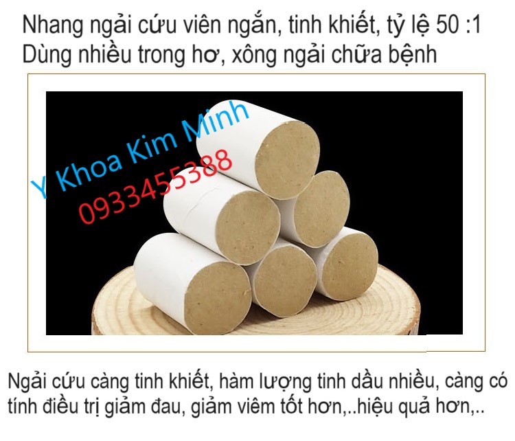 Viên ngải cứu ngắn tinh khiết 18 x 27mm, tỷ lệ ngải cứu 50 : 1