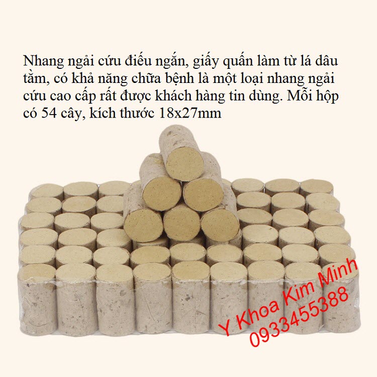 Nhang ngai cuu dieu ngan 18x27, hop 54 cay dang ban tai Y khoa Kim Minh