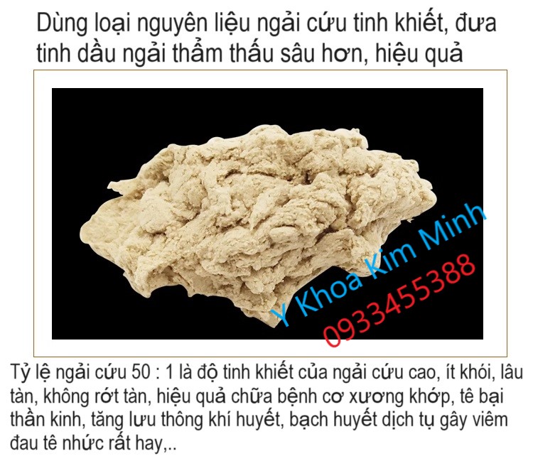 Nhang ngải cứu chất lượng tinh khiết tỷ lệ 50 : 1 viên ngắn 1.8cm dài 2.7cm