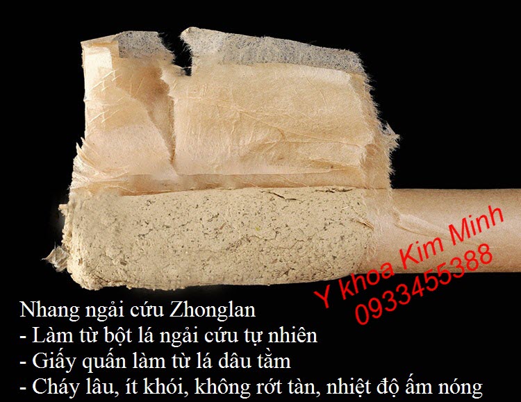 Nhang ngải cứu cao cấp Zhonglan được khách hàng tìm mua sử dụng nhiều nhất - Y Khoa Kim Minh Nhang ngải cứu trị liệu hơ nóng giảm đau cơ xương khớp, giảm tê bài gân cốt thần kinh - Y Khoa Kim Minh