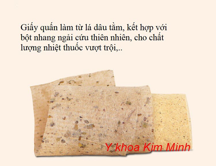 Giấy quấn nhang ngải cứu làm từ lá dâu tằm cho chất lượng thuốc vượt trội - Y khoa Kim Minh