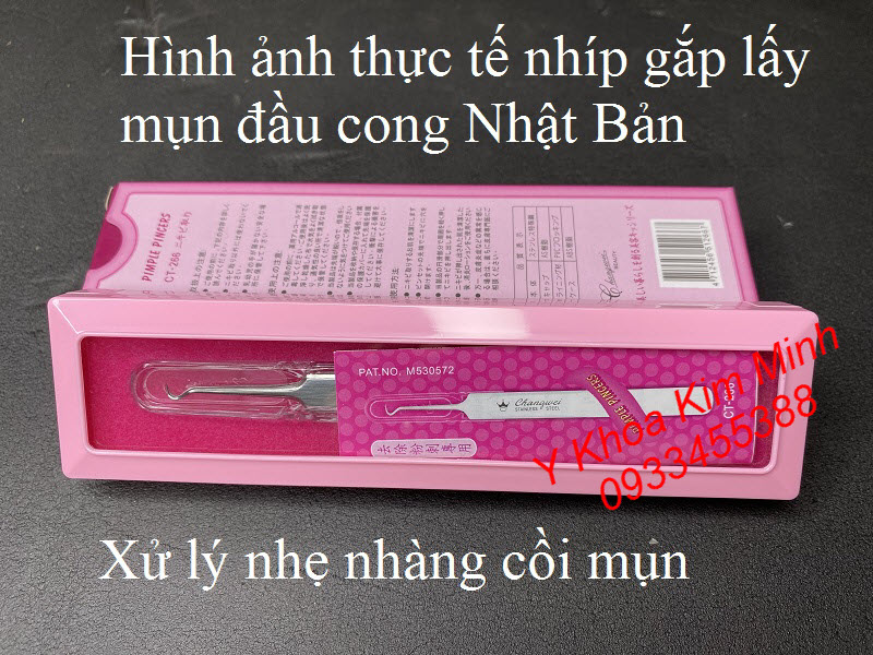 Nhíp gắp lấy mụn hàng đầu tại Việt Nam, nhíp cong gắp mụn Nhật Bản - Y khoa Kim Minh