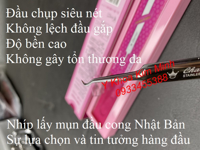 Nhíp gắp mụn đầu cong Nhật Bản phân phối giá sỉ tại Y Khoa Kim Minh