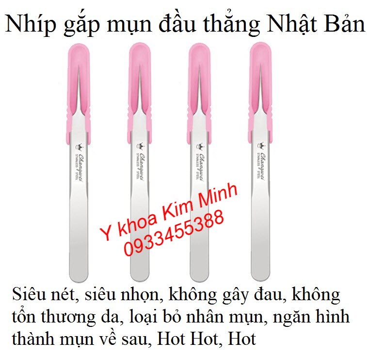 Nhíp gấp mụn đầu thẳng Nhật Bản bán tại Tp.HCM - Y Khoa Kim Minh cung cấp