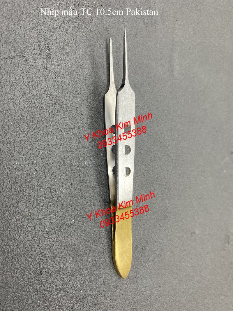 Nhíp mấu nhãn khoa 10.5cm TC Pakistan - Y khoa Kim Minh